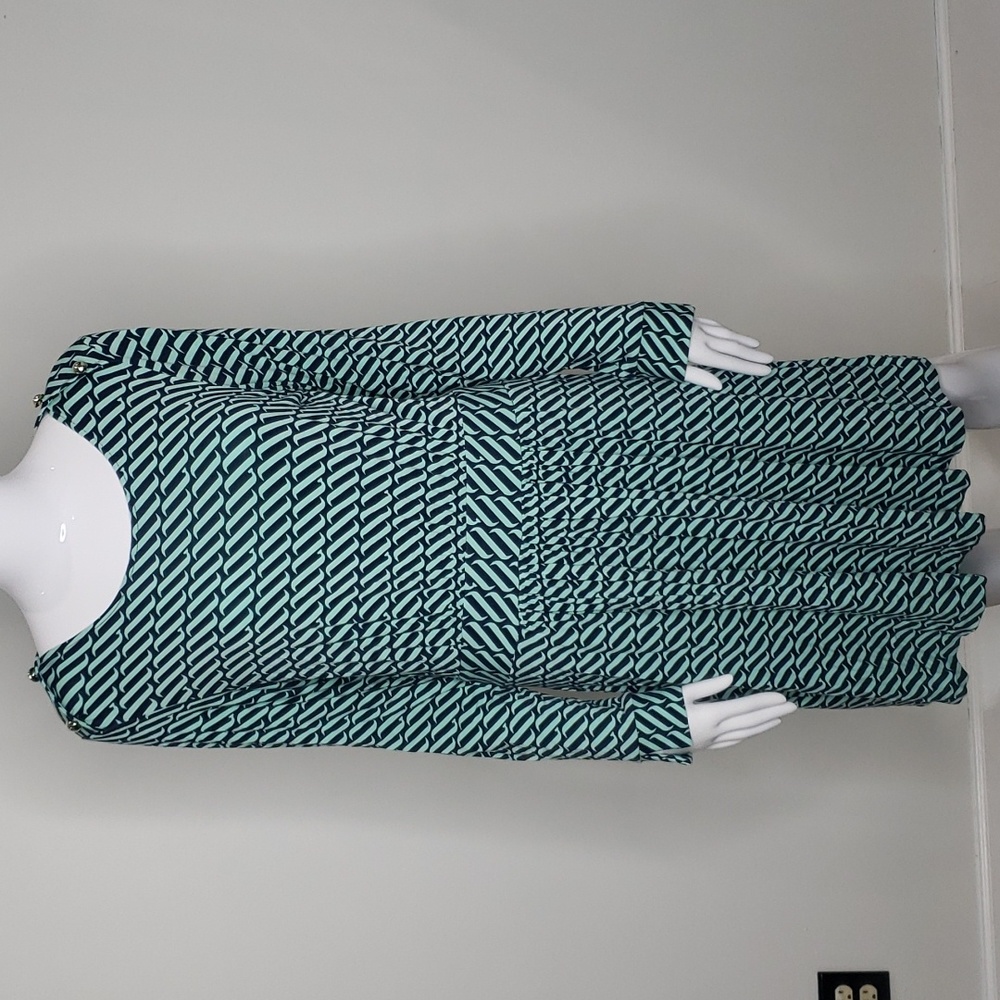 Vineyard Vines Teal and Navy Blue Dress Size XL
